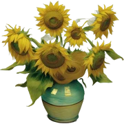 Van gogh sunflower painting  sticker