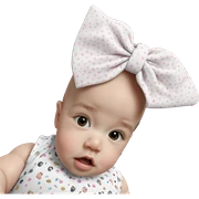 realistic bald baby girl sticker