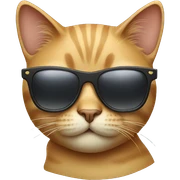 Cat with sunglasses sticker