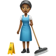Cleaning maid sticker