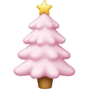 pale pink christmas tree decoration  sticker