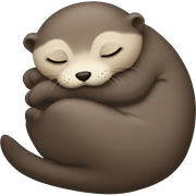 sleeping otter  sticker