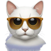 Cat with sunglasses sticker