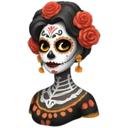 día de los muertos woman sticker