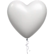 White Heart Balloons sticker