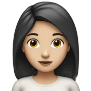 White girl with black hair sticker