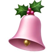 Light pink Christmas bells sticker