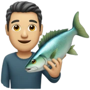husband with fish sticker