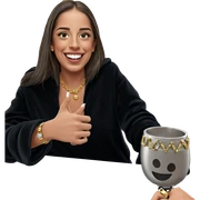 smiling girl with jewelry indoors sticker