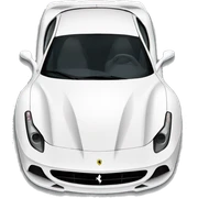 White Ferrari sticker