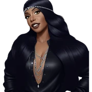 dark beauty with jewelry sticker
