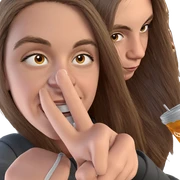 friends enjoying drinks together sticker