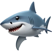 Shark with a top hat sticker