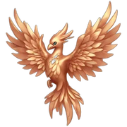 Rose Gold Phoenix Head sticker