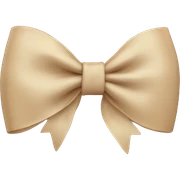 Beige bow sticker