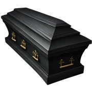 gothic coffin sticker