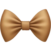 Light brown bow sticker