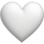 white heart without border sticker