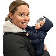 happy moments with baby and boy sticker