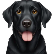 Black lab sticker