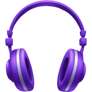 Purple headphones sticker