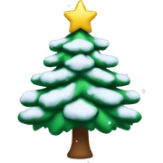 christmas tree with snow  sticker