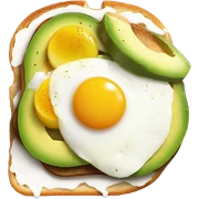 Avocado toast with eggs sticker