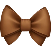 Brown bow sticker
