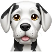 Black and white dog sticker