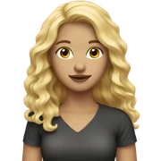 blonde long wavy hair girl sticker