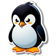 An angry penguin sticker