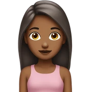 Girl with brown girl  sticker