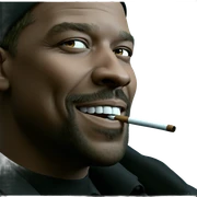 smoking pipe parody portrait sticker