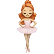 Ballerina with ginger hair sticker