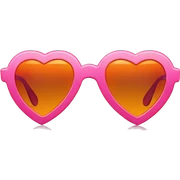 Pink and orange heart sunglasses  sticker