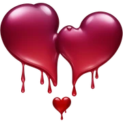 Crying hearts sticker