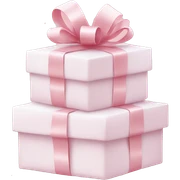 Light pink Christmas gifts under a white Christmas tree  sticker