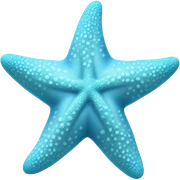 Light blue sea star sticker