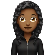 Girl in black sticker