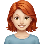 Redhead smile sticker