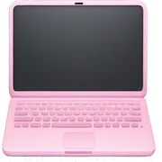 light pink laptop sticker