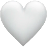 White heart  sticker