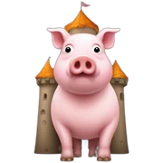 pig pig castle sticker