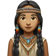 Native American girl sticker