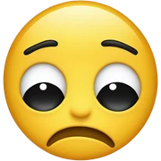 Tired yellow circle face sticker