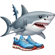Tiburon con zapatos sticker
