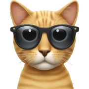 Cat with sunglasses sticker