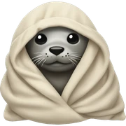 seal wrapped in a blanket sticker