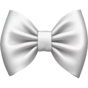 white satin bow sticker