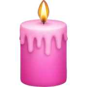 pink candle sticker